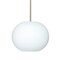 Besa Lighting Jordo Stem Pendant, Opal Matte, Satin Nickel Finish, 1x150W Incandescent 1TT-477507-SN - alternate 1